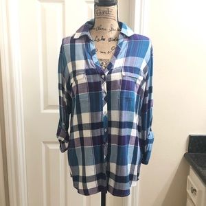 NY&Co Flannel Plaid Shirt XL